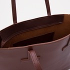 Сумка-шопер на молнии, цвет коричневый - фото 21495535