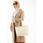 Сумка-шопер на молнии, цвет белый - фото 21495544