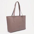 Сумка-шопер женская на молнии, цвет тёмно-бежевый - Фото 2