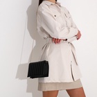 Сумка-мессенджер на клапане, длинный ремень, цвет чёрный - фото 43592072