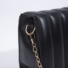 Сумка-мессенджер на клапане, длинный ремень, цвет чёрный - фото 39057301