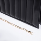 Сумка-мессенджер на клапане, длинный ремень, цвет чёрный - фото 39057302