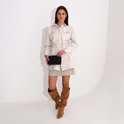 Сумка-мессенджер на клапане, длинный ремень, цвет чёрный - фото 39057304