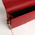 Сумка-мессенджер на клапане, длинный ремень, цвет бордовый - фото 25379462