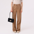 Сумка-мессенджер на клапане, цвет чёрный - фото 24574509