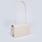 Сумка-мессенджер на клапане, цвет бежевый - фото 21495627