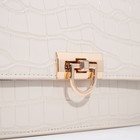 Сумка-мессенджер на клапане, цвет бежевый - фото 21495629