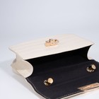 Сумка-мессенджер на клапане, цвет бежевый - фото 21495630