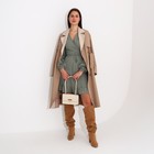 Сумка-мессенджер на клапане, цвет бежевый - фото 21495631