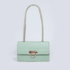 Сумка-мессенджер на клапане, цвет зелёный - фото 24628053