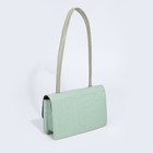 Сумка-мессенджер на клапане, цвет зелёный - фото 24628054