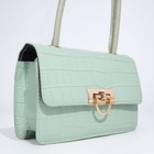 Сумка-мессенджер на клапане, цвет зелёный - фото 24628055