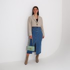 Сумка-мессенджер на клапане, цвет зелёный - фото 24628058