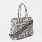 Сумка женская на молнии, цвет серый - фото 21495691