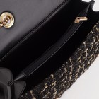 Сумка мессенджер на клапане, цвет чёрный - Фото 3