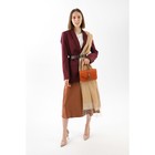 Сумка-мессенджер на клапане, длинная цепь, цвет коричневый 7486299