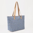 Сумка-шопер на молнии, цвет синий - фото 26745208