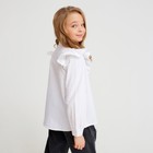 Блузка для девочки MINAKU цвет белый, р-р 128 - Фото 4