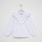 Блузка для девочки MINAKU цвет белый, р-р 128 - Фото 6