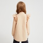 Блузка для девочки MINAKU цвет бежевый, рост 128 см - Фото 4