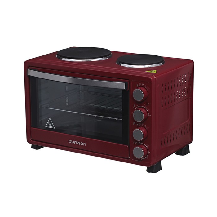 Мини-духовка Oursson MO3010DC 3100 Вт 30 л 3 режим 100-230С бордовая 759000₽