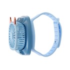 Мини вентилятор в форме наручных часов LOF-09, 3 скорости, подсветка, голубой - фото 51444726