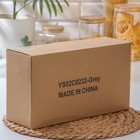 Набор банок для сыпучих продуктов Grey, 11×18 см, 3 шт, цвет серый 7393693 - фото 16952297