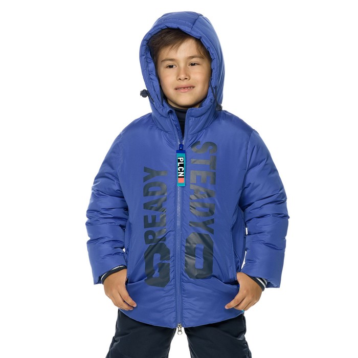 Куртка для мальчиков, рост 98 см, цвет синий - Фото 1