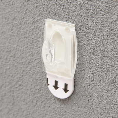 Крючки самоклеящиеся, круглые, с системой бесследного удаления, набор, 2.2×2.8 см, 6 шт.