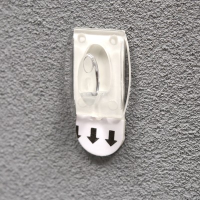 Крючки самоклеящиеся, круглые, с системой бесследного удаления, набор, 2.2×2.8 см, 6 шт.