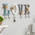 Крючки для одежды декоративные "Love", буква с крючком 26 х 12 см - фото 1249579