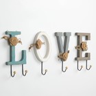 Крючки для одежды декоративные "Love", буква с крючком 26 х 12 см - Фото 4