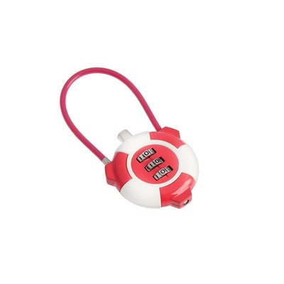 Замок навесной кодовый, красный