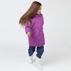 Куртка для девочки, цвет сиреневый, рост 104-110 см - Фото 6