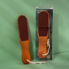 Тёрка для ног «Листья», наждачная, двусторонняя, 26 см, в PVC - чехле, деревянная - Фото 2