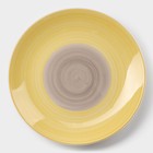 Тарелка керамическая десертная Доляна «Бутон», d=19 см, цвет жёлтый - Фото 1