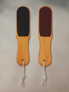 Пилка для пяток, наждачная, двусторонняя, 26 см, деревянная - Фото 5