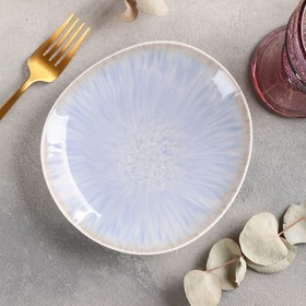 Тарелка керамическая пирожковая «Гравитация», d=17 см, цвет голубой