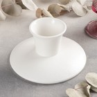 Блюдо керамическое для торта «Гравитация», 16,5×8,5 см, цвет бежевый - фото 24423855