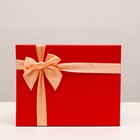 Коробка подарочная красная, 27,5х21,5х7,5 см - Фото 6