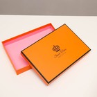 Коробка подарочная оранжевая, "Sweet time", 33х22х5 - фото 38268154