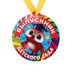 Медаль-магнит на ленте на Выпускной «Выпускник детского сада», d=8.5 см - Фото 3