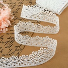 Кружево гипюровое, 40 мм × 9 ± 0.5 м, цвет белый - Фото 1