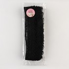 Кружево гипюровое, 40 мм × 9 ± 0,5 м, цвет чёрный - Фото 3