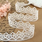 Кружево гипюровое, 40 мм, 9±0.5 м, цвет белый - Фото 1