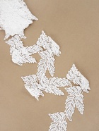 Кружево гипюровое, 100 мм, 6.8±0.5 м, цвет белый - Фото 1