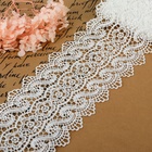 Кружево гипюровое, 105 мм, 6.8±0.5 м, цвет белый - Фото 1