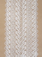 Кружево гипюровое, 105 мм, 6.8±0.5 м, цвет белый - Фото 3