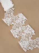 Кружево гипюровое, 85 мм, 6.8±0.5 м, цвет белый - Фото 2