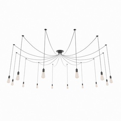 Светильник BayerLux «Паук»,14×40 Вт, E27, чёрный